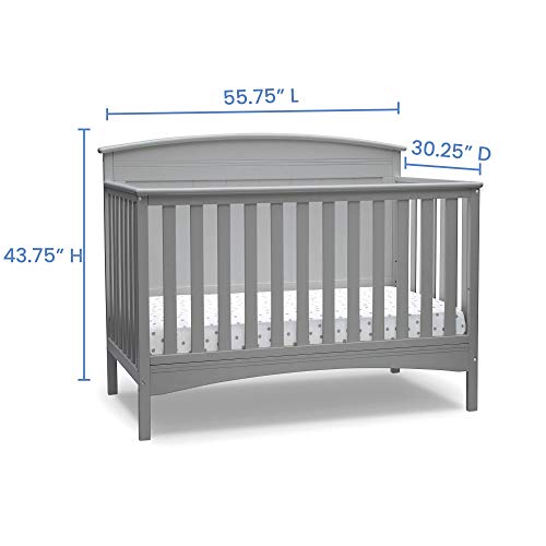 Delta Children Archer Solid Panel 4in1 Convertible Baby Crib