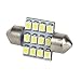 Partsam DE3175 31mm Festoon LED Light Bulbs DE3021 3175 Interior Map Dome Door Courtesy Light Bulbs -6Pcs White