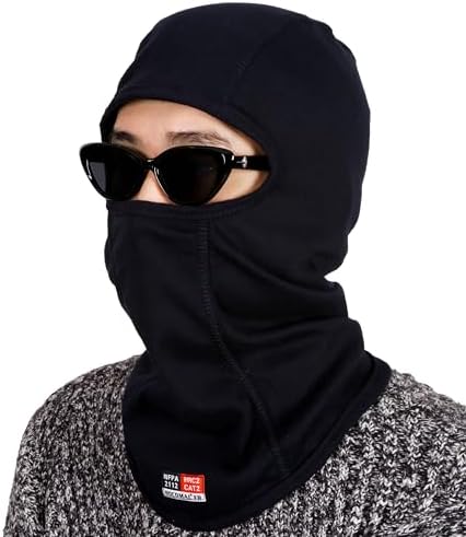 Balclava Ski Mask Women and Men Hairy Face Mask Beanie (Black) at