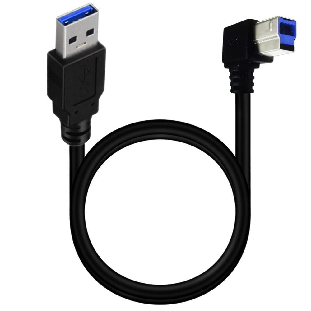 Photo 1 of Traovien USB 3.0 Printer Cable - Type A to Type B 90 Degree High Speed for Printer, Monitor, External Hard Drive, Scanner - 50cm/1.5Ft