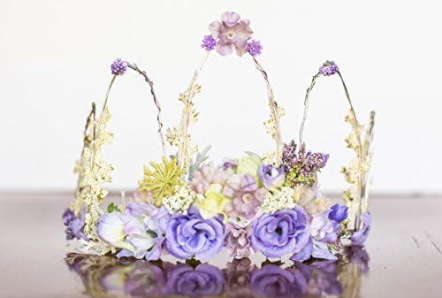 Lavender Wire Flower Crown - Mermaid Crown - Photography Prop - Wire flower halo - Crown - Princess - Wedding Flower Crown - Beach Wedding