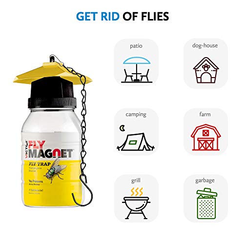 Outdoor Fly Trap [3 Pack] Fly Traps Outdoor with Dissolvable NonToxic