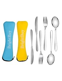Brightbuy Juego de 6 utensilios de acampada Silver