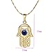 XUPING Halloween Hamsa Hand Evil Eye Necklaces 18k Gold Color Chain Children's Womens M3-32797US