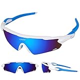 Batfox Polarized Sports Sunglasses with Interchangeable Lenses, Comfortable Silicone Leg, tr90 Unbreakable Frame for Running Cycling Baseball Fishing Driving,100% UV Protection