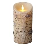 Luminara Birch Textured LED Pillar Candle