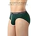 DAVID ARCHY Men's Underwear Bamboo Rayon Breathable Super Soft Comfort Lightweight Pouch Briefs No Fly in 4 Pack (M, Navy Blue/Olive Green)