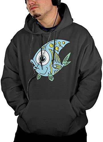 Funny Blue Yellow and Green Little Fish Man Funny Creepypasta First Quality Hoodies For Men