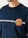 SANTA CRUZ Mens L/S T-Shirt Classic Dot L/S Skate T-Shirt, Navy, Size: Large