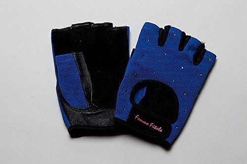 Femme Fitale Fitness Blue Swarovski weight lifting/exercise/workout/fitness gloves
