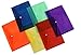 Lightahead® LA-7550 Clear document folder with snap button,Premium Quality Poly Envelope, US LETTER / A4 size, Set of 12 in 6 assorted Colors, Blue, Green, Orange, Yellow, Purple, Maroon