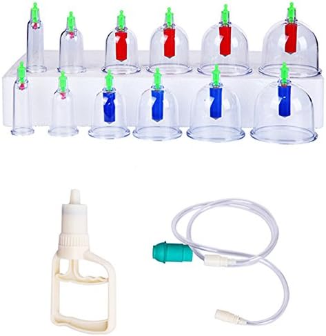 Yondwin Biomagnetic Chinese Traditional Cupping Therapy Glass Kits 12-Cup