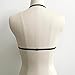Women Lingerie,Elastic Cage Bra Hollow Bandage Strappy Halter Bra (XL) Black