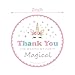 Magical Unicorn Stickers Thank you Stickers for Unicorn Party Supplies 48 Pack