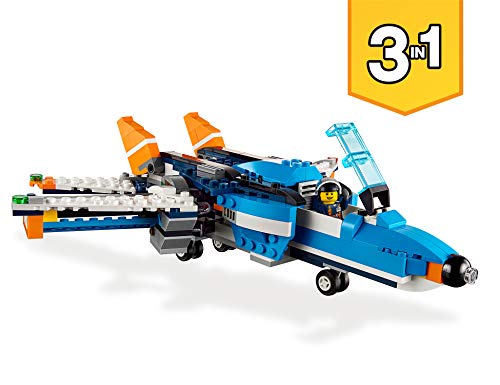 LEGO 31096 Creator 3-in-1 Set: Doppelrotor-Hubschrauber, Jet oder Luftkissenboot – Bild 6