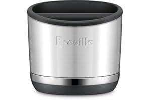 Breville BEA501BSS Knock Box 10 Espresso Machine Accessory, 10 Puck Capacity, Brushed Stainless Steel