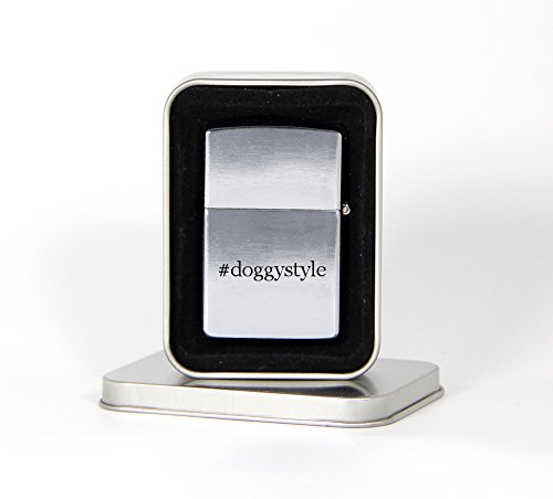 #doggystyle - Funny Hashtag Silver Flip Top Lighter