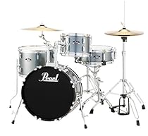 Pearl RS584CC706 Roadshow 4-Piece Drum Set, Charcoal Metallic
