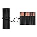 ECOSUSI Pencil Case Pencil Pouch Pen Bag PU Leather Pouch Roll Up Purse for Work, Office, Black