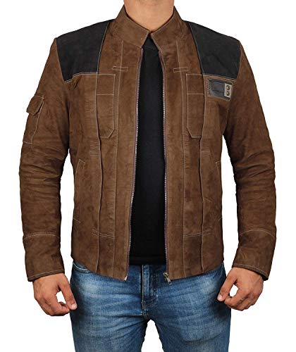 Genuine Suede Leather Jacket Men - Brown Jacket Costume | S [SU-HN-SO-LB-S] - Thumbnail 6
