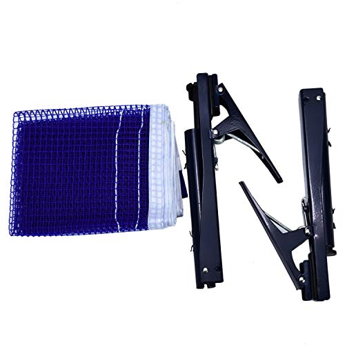 WEFOO Collapsible Table Tennis Net and Post Set with Easy Set Up and Spring Activated Clip, Professional & Portable Clipper Ping Pong Net for Training Competition (Navy Blue) - Thumbnail 5