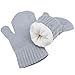 Twinklebelle Toddler Kids Winter Hats & Mittens Fleece Lined Unisex (M: 6-24 Months, Hat & Mitten Set: Grey Bear)