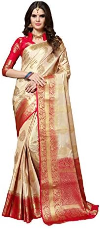 Women's Pure Silk Saree (MASAKALI-Kanji-Cream