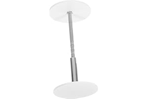 LIFKICH Door Hole Filler Plate with Connecting Screws White Stainless Steel Peephole Cover Plate for Home