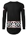 URBANCREWS Mens Hipster Hip Hop Graphic Zippered Longline Crewneck T-shirt