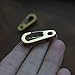 SZHOWORLD Brass 33mm Mini Quick Release Keychain Carabiner Snap Hook and Brass Key Ring