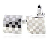 Laser Engraving Cufflinks 18K Platinum Plated Gift Boxed By Digabi