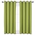 NICETOWN Bedroom Curtains Blackout Draperies - Decoration Thermal Insulated Solid Grommet Top Blackout Panels/Drapes for Kid's Room (1 Pair, 52 x 63 inches in Fresh Green)