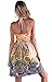 INGEAR Studded Empire Halter Dress (Medium, Yellow)