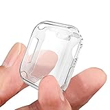 KTcpt Case for Apple Watch Series 4 Screen Protector 44mm, iWatch TPU All-Around Protective Case High Defination Clear Ultra-Thin Cover for Apple Watch Series 4 Smartwatch (Clear, 44MM)