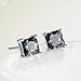 White Gold Plated Stud Earrings, Beautiful 3A Colorful Zircon Stud Earrings For Women And Girls