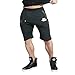 EU Men's Gym Workout Shorts Running Bodybuilding Short Jogger(Black US L/Tag 2XL)