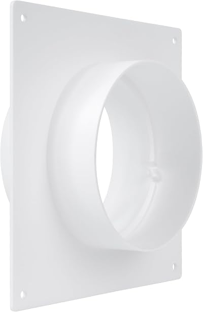 Repa Market 4 Inch Duct Connector Flange Plastic Straight Pipe Vent Inlet