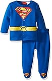 Warner Brothers Baby Boys' Superman Fleece Jacket and Pant Set, Blue, 6-9 Months