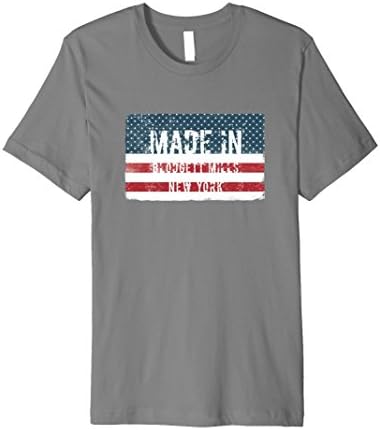 Mens Made in Blodgett Mills, New York T-shirt Large Slate