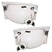 Brock Replacement Driver and Passenger Composite Headlights Headlamps Compatible with 1999-2004 Super Duty Pickup Truck 2C3Z 13008 AB 2C3Z 13008 AA
