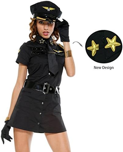 Viyor Halloween Sexy Police Officer Woman Costume