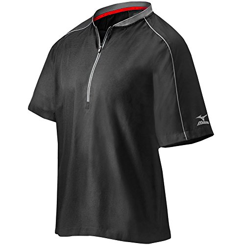 Mizuno Comp Short sleeve Batting Jacket, black, EXTRA LARGE (XL)