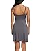 HOTOUCH Women Lingerie V Neck Nightwear Cotton Sleepwear Lace Chemise Nightdress Grey M