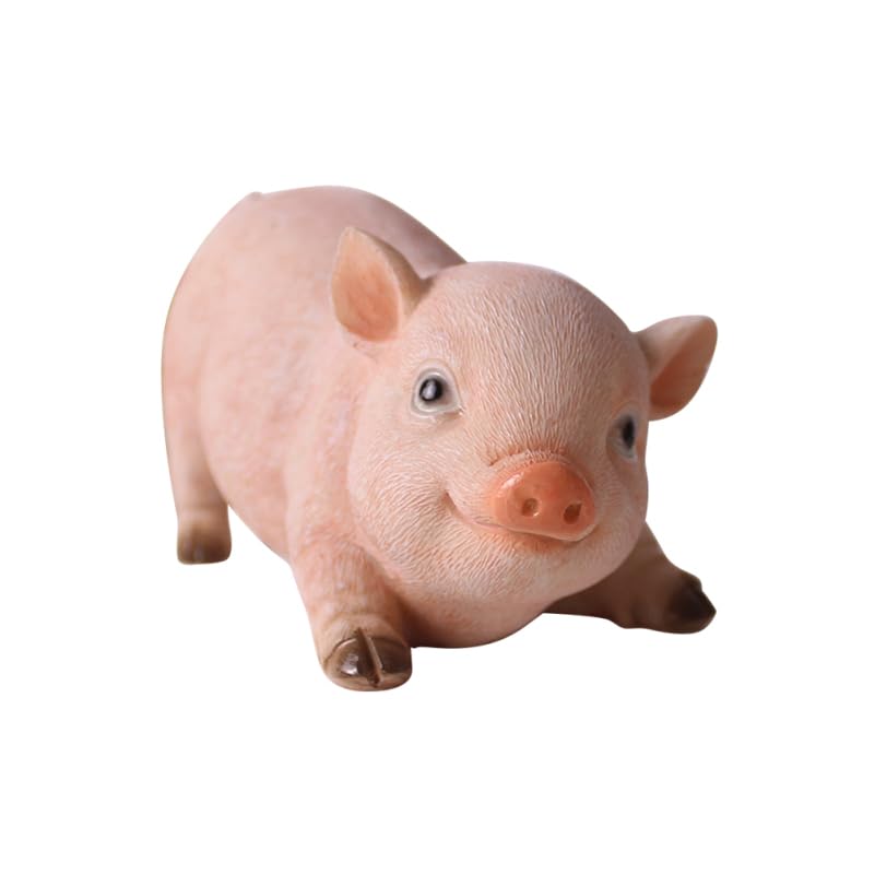 jojofuny Animal Garden Statue Pig Funny Outdoor Resin Sculpture for Lawn Ornaments, Figurine Decor for Patio, Yard, Home - 17x10x7cm