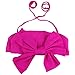 Jastore® Baby Girls Big Bowknot Stripe 2 Pieces Swimwear Swimsuits Beach Wear (2T, Rose)