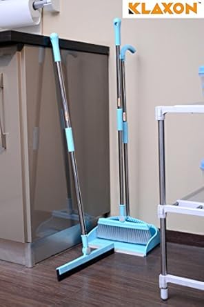 Klaxon Scrub Floor Broom with Long Extendable Handle - Blue