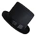 Jacobson Hat Company Deluxe Felt High Crown Costume Top Hat 23734 Victorian Dickens,Black,Large