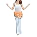 BELLYLADY Chiffon Dangling Gold Coins Belly Dance Hip Scarf, Vogue Style RED1