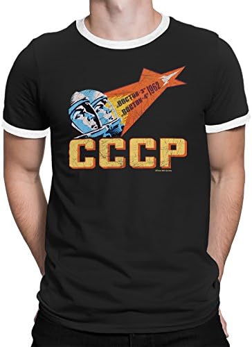 Mens T-Shirt CCCP BOCTOK 3 4 1962 Vostok Space Soviet Union USSR Russia Retro