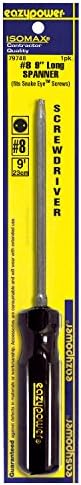 Eazypower 79748 1-Pack #20 Spanner Security Isomax 9-inch Screwdriver (fits Snake Eye Screw)